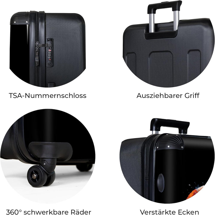NoBoringSuitcases.com® Koffer XL Gross 77x51.5x28 cm Hartschale Reisekoffer 4 Rollen Leicht Koffer T