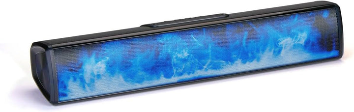 Grundig Bluetooth Lautsprecher Soundbar mit Flammen - Musikbox Bluetooth, USB, AUX und SD - Inkl. 8