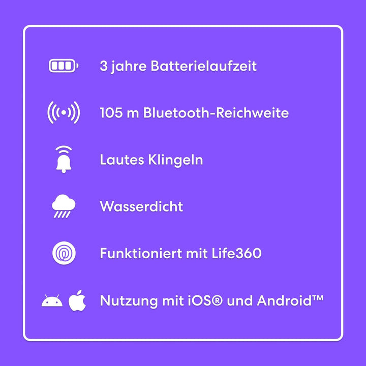 Tile by Life360 Starter Pack - Bluetooth-Tracker und Gegenstandfinder für Schlüssel, Geldbörsen und