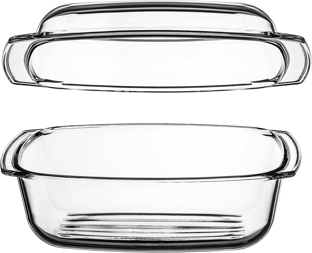 KADAX Glasbräter, Auflaufform mit Deckel aus hitzebeständigem Glas, feuerfestes Gefäss für Lasagne,