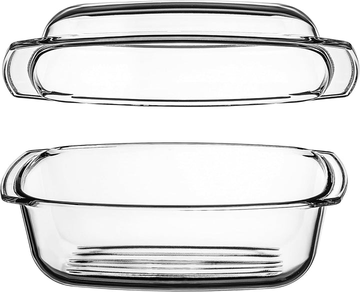 KADAX Glasbräter, Auflaufform mit Deckel aus hitzebeständigem Glas, feuerfestes Gefäss für Lasagne,