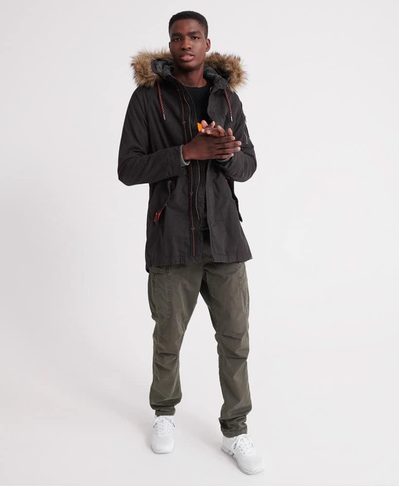 Superdry Herren Mountain Rookie Aviator Parka M Ofen Schwarz, M Ofen Schwarz