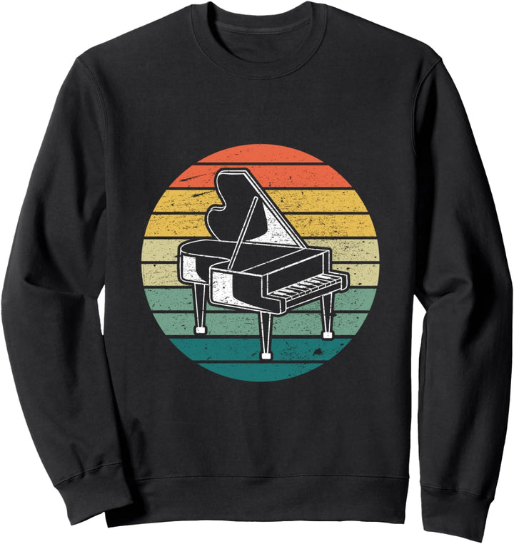 Vintage Pianist Piano Geschenk Retro Musiker Klavier Sweatshirt