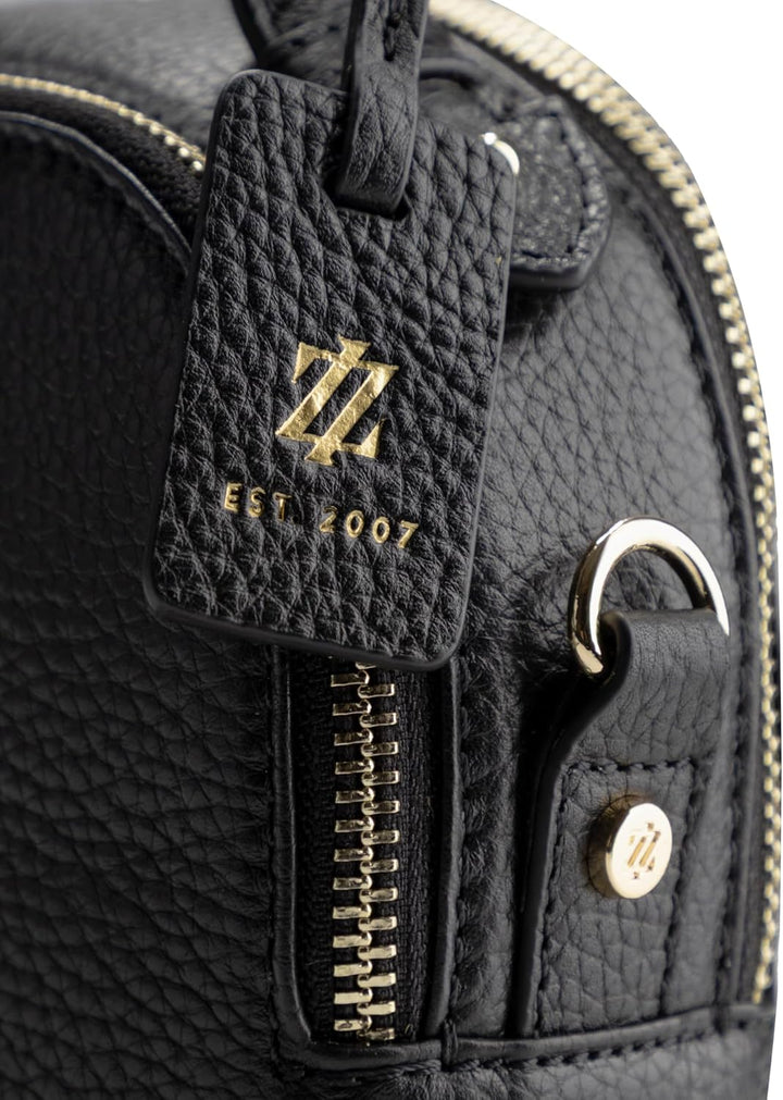Lazarotti Bologna Leder Handtasche Damen | 2 Hauptfächer & abnehmbaren Tragegurt | mittelgrosse Henk