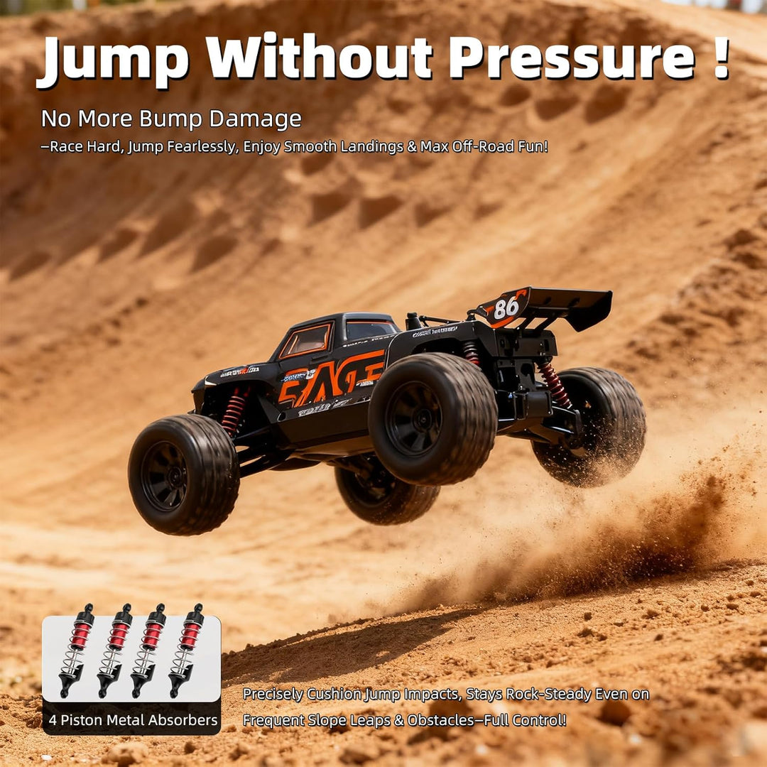 dexinco Ferngesteuertes Auto, 1:16 RC Auto, 4WD 40km/h Hobby Offroad Monster RC Truck, All Terrain W