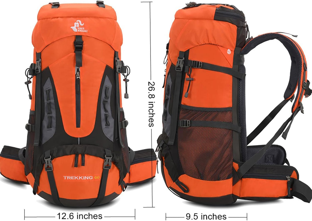 Bseash 60 l wasserdichter leichter Wanderrucksack mit Regenschutz, Outdoor-Sport, Reisen, Tagesrucks