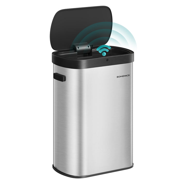 SONGMICS Mülleimer mit Sensor, automatischer Abfalleimer 50 L, Öffnen per Handbewegung oder Berühren