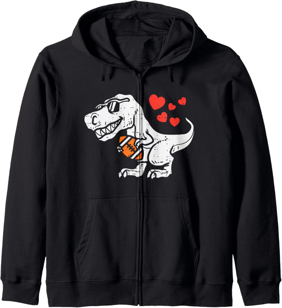 American Football Trex Dinosaurier-Herzen, niedlich, Sport, Jungen, Kinder Kapuzenjacke