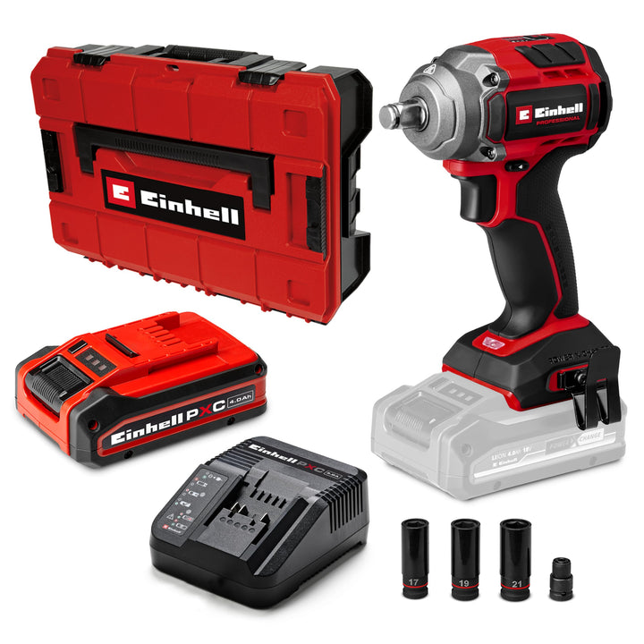 Einhell Professional Akku-Schlagschrauber TP-CW 18/350-C Li BL Kit PXC (18 V, 350 Nm Drehmoment, 600