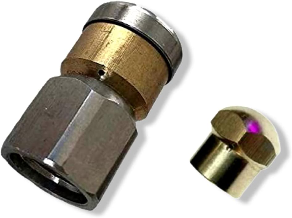 SET Rohrreinigungsdüse 2 Stück 1/8" starr rotierend für Rohrreinigungsschlauch für Kärcher WAP Alto