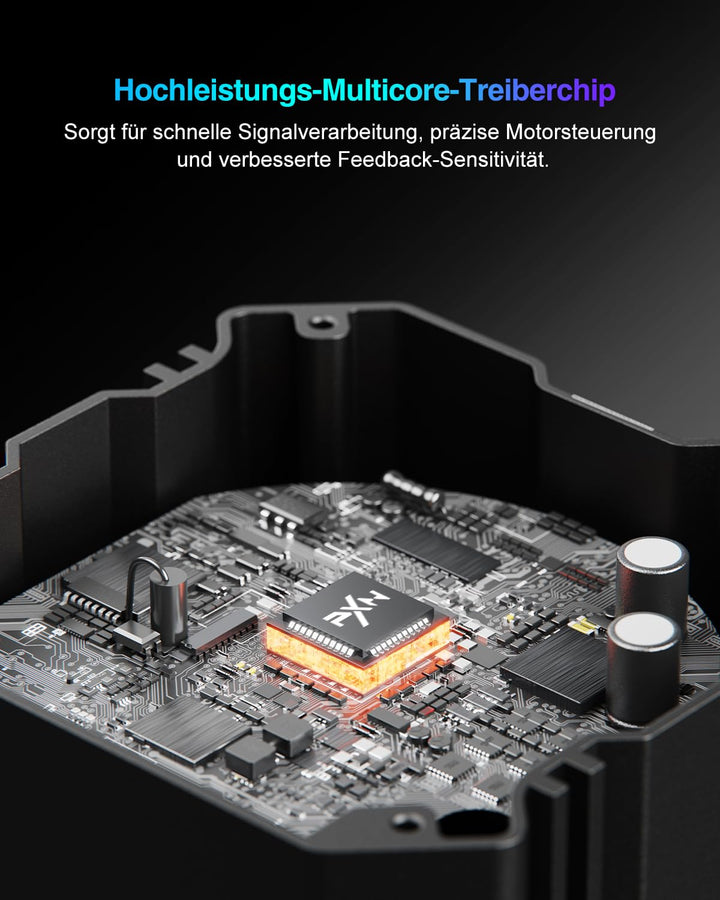 PXN VD6 Direct Drive Rennlenkrad Basis – 6 Nm Drehmoment, echtes Force Feedback, Servomotor, Gaming