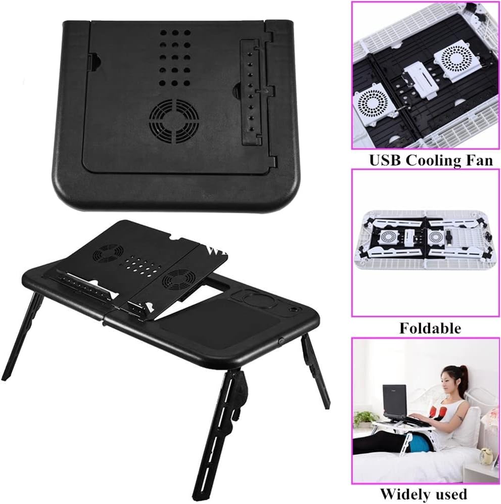 lyrlody Laptoptisch, Tisch Laptoptisch fürs Bett Tragbarer Laptop Tisch mit Verstellbarem Winkel mit