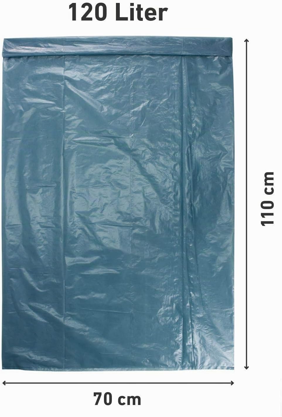 Sobsy Müllsäcke Ldpe-Reg, Typ 100, Blau, Gerollt, 120l, Extra Stark Single, Single