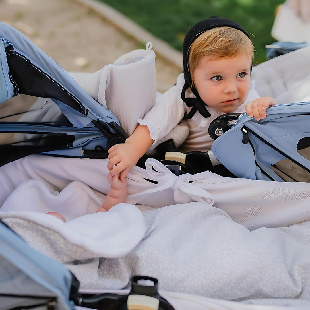 MIMUSELINA Kinderwagensack Winter - Kinderwagen Decke Winter für Neugeborene - Kinderwagendecke Baby