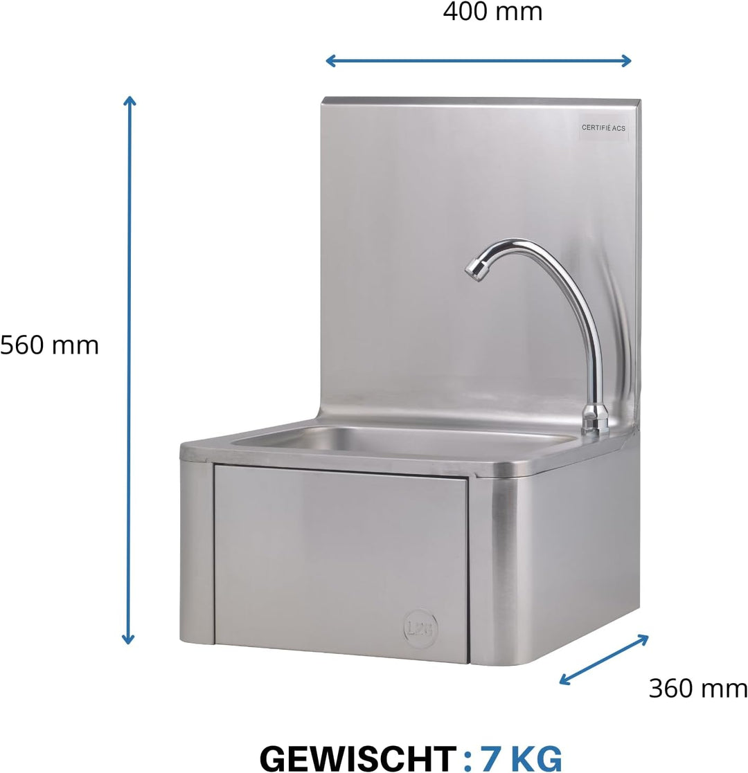 L2G LMD Handwaschmaschine, Edelstahl, Femorale Steuerung, Edelstahl