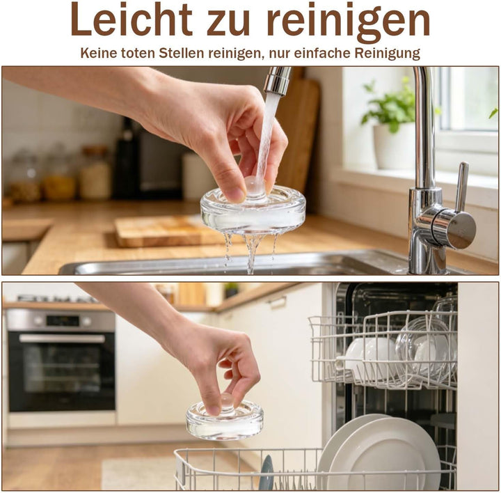 4 Stück Fermentiergewichte mit Ø 8 cm, Glasgewichte zum Fermentieren von Gemüse in Salzlake, Ideal z