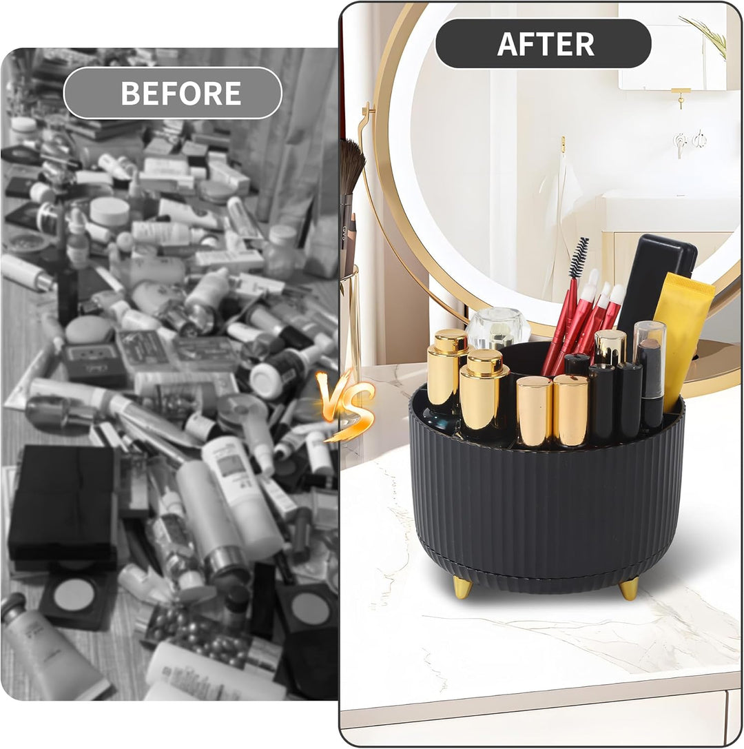 2 Stück Kosmetik Make Up Organizer, 360°Drehbarer Pinsel Organizer,Kosmetikregal Kosmetik Organizers