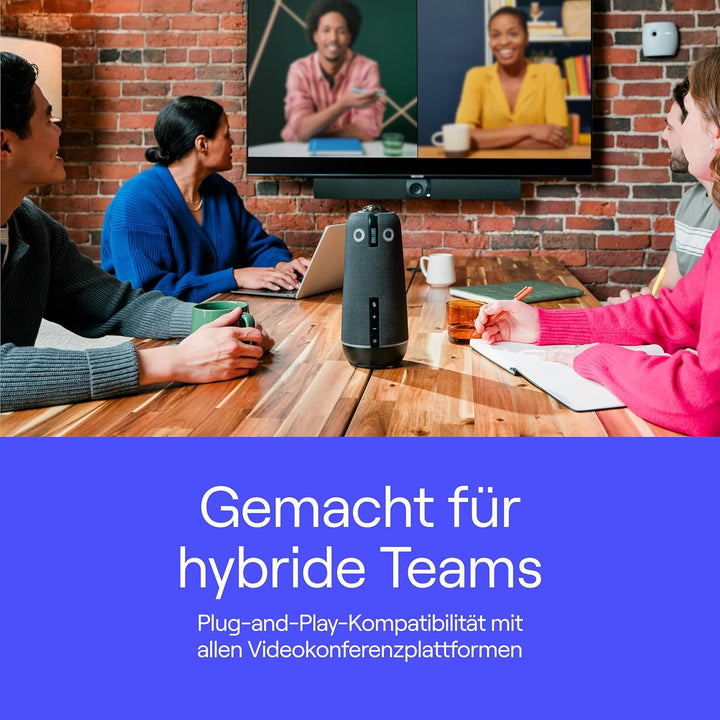 Owl Labs Meeting Owl 4+ 360-Grad, 4K Smart Videokonferenzkamera, Mikrofon und Lautsprecher (automati