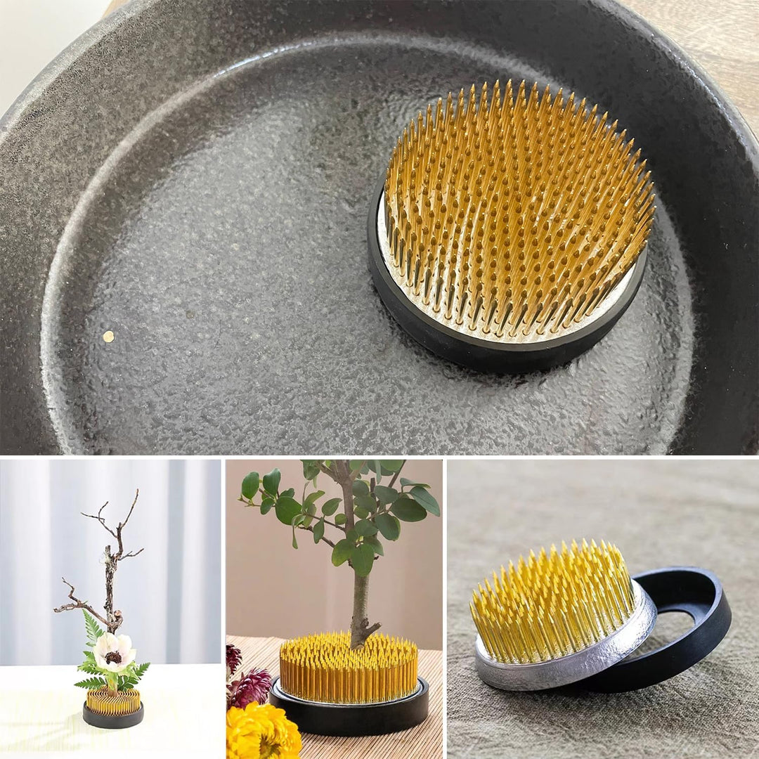 Blumen Kenzan Round Blumensteckigel Flower Frog, Ikebana Kenzan Flower Arrangement Pin Ikebana Blume
