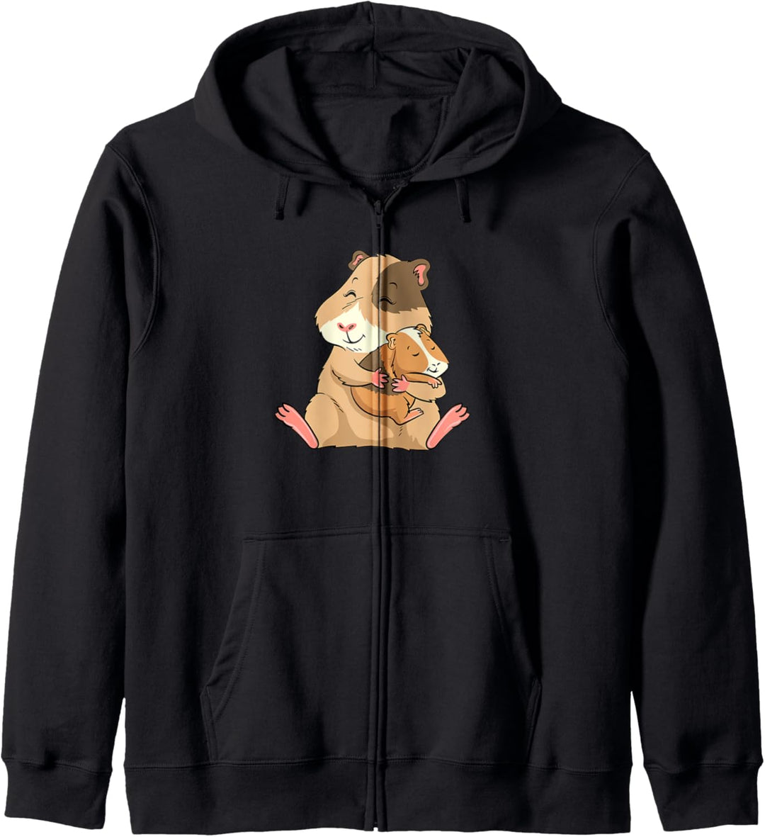 Niedliche Meerschweinchen Mama mit Meerschweinchen Baby Kapuzenjacke
