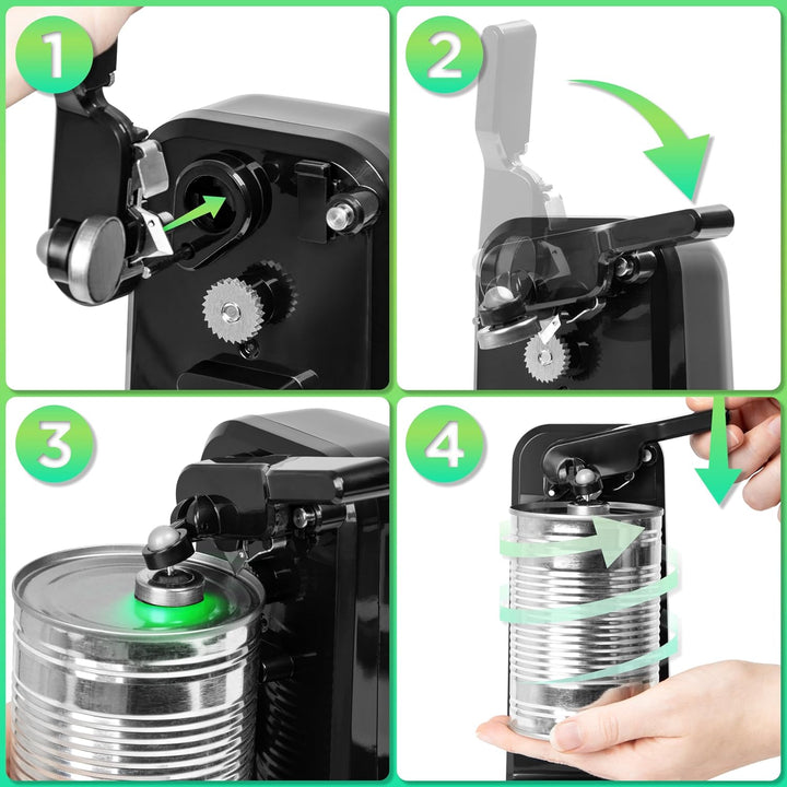 Duronic CO40 Dosenöffner, elektrischer Büchsenöffner für bis zu 600 ml Konservendosen, 3-in-1 automa