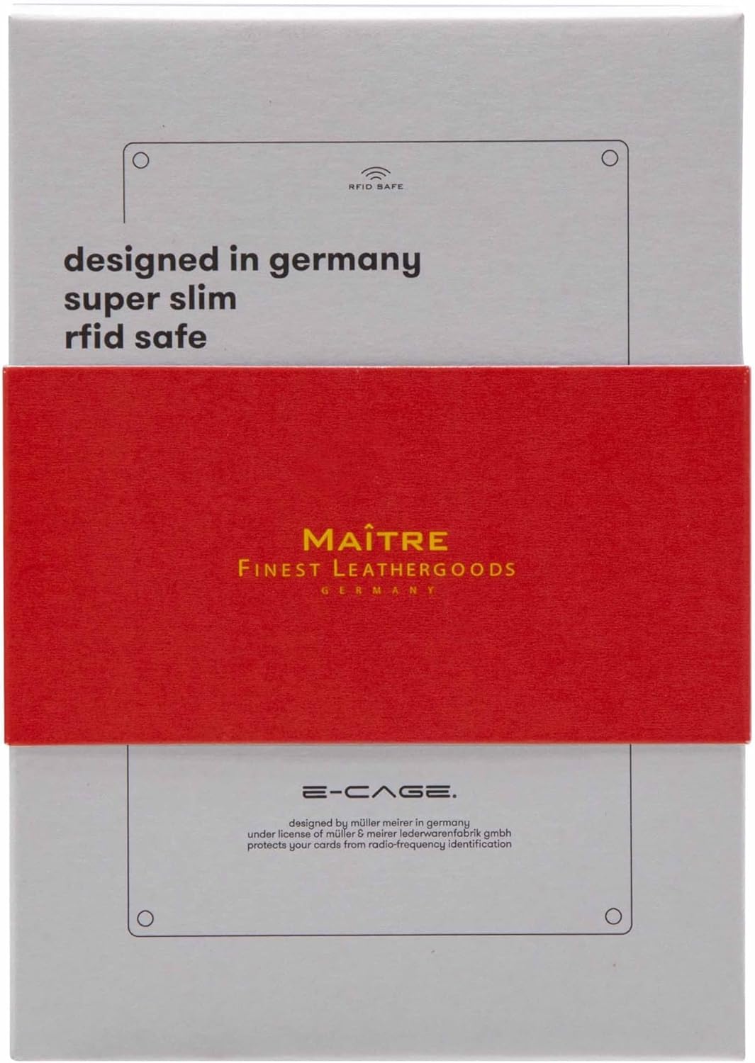 Maitre - c-Two Kreditkartenhalter für Herren, Echtleder Kartenhalter, Echtleder, Rot