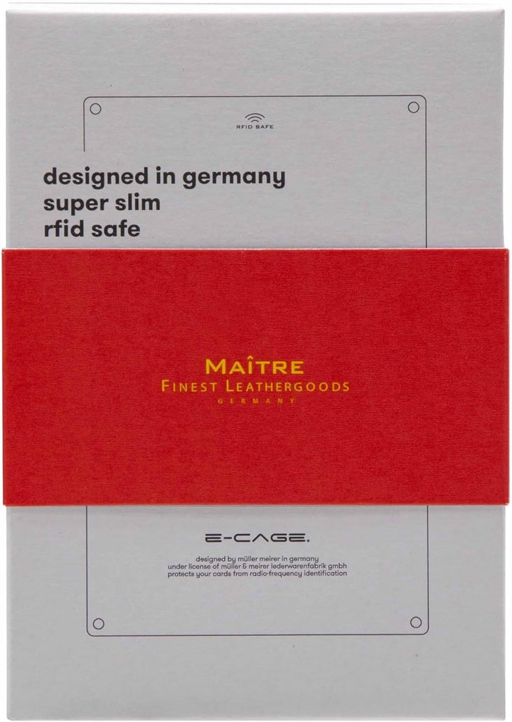 Maitre - c-Two Kreditkartenhalter für Herren, Echtleder Kartenhalter, Echtleder, Rot