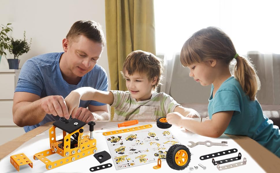 Bausets Vorbau Metall 3D Puzzle Maschinenfahrzeug Modellauto Bauset Bauset Spielzeug Eltern-Kind-Int