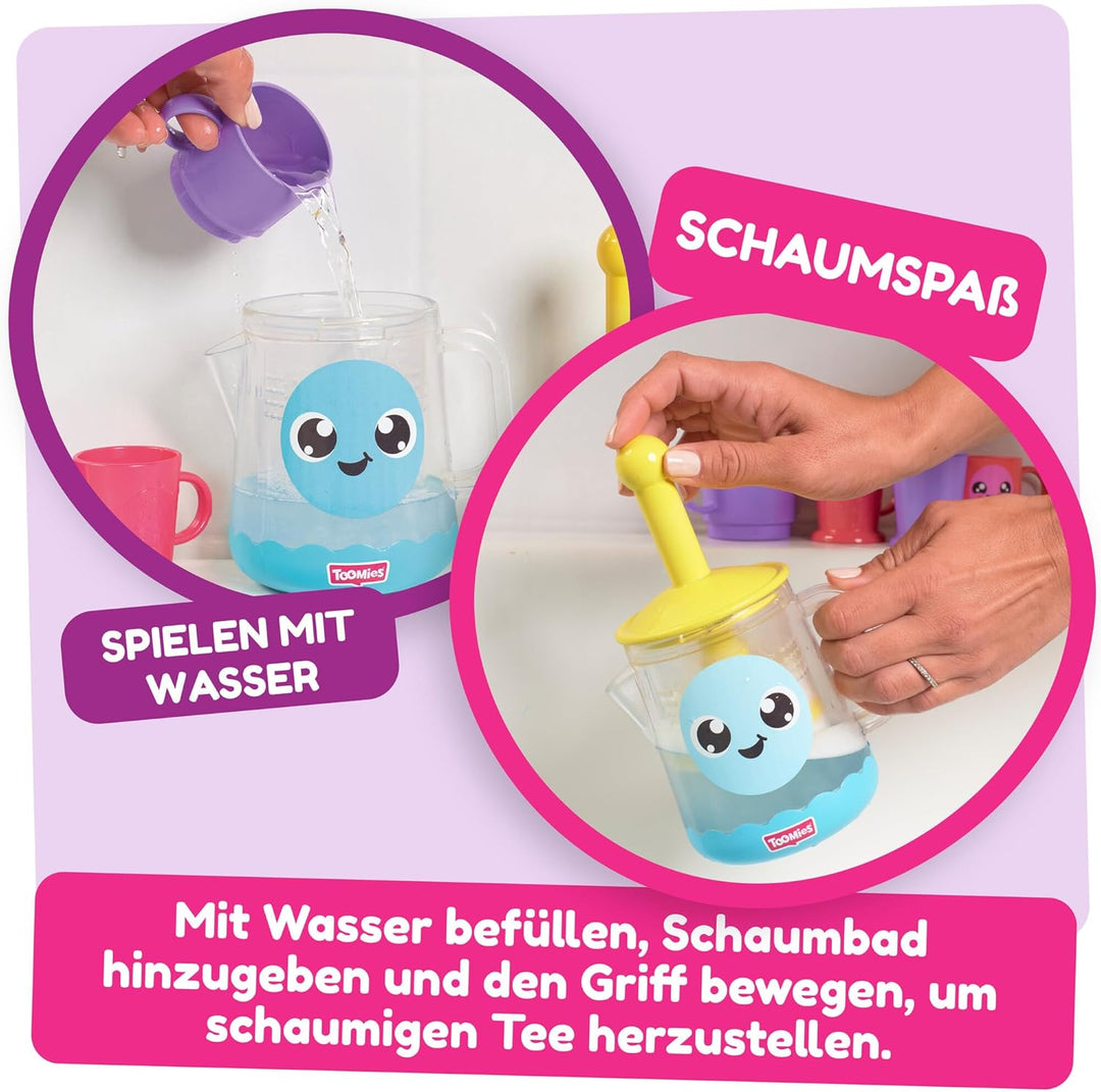 Toomies Bubble & Brew Bade-Set, schäumende Teekanne, fantasievolles Badespielzeug, Fördert Feinmotor