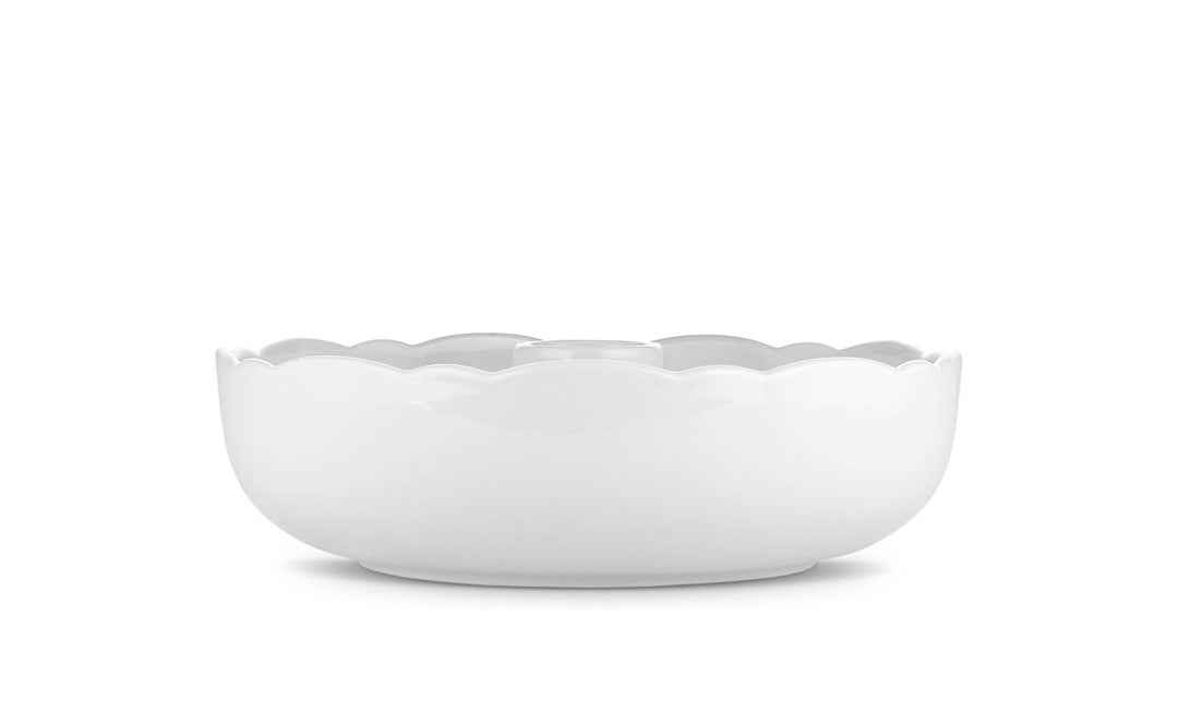 Alessi Dressed for X-Mas Schale für Trockenfrüchte und Süssigkeiten aus Porzellan, White, 21 x 22 x