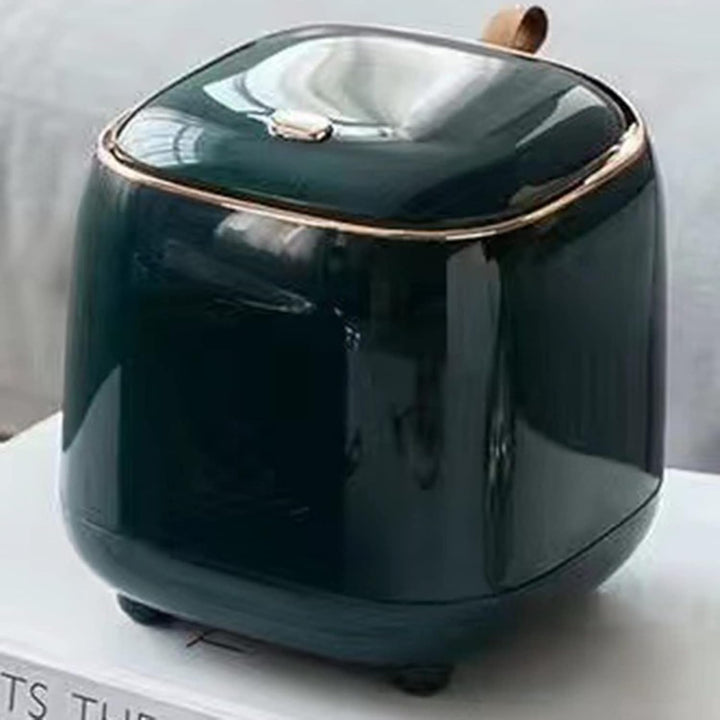 Mumusuki Mini-Arbeitsplatten-Mülleimer mit Deckel, Push-Typ Desktop-Mülleimer, Kleiner Mülleimer, Kl