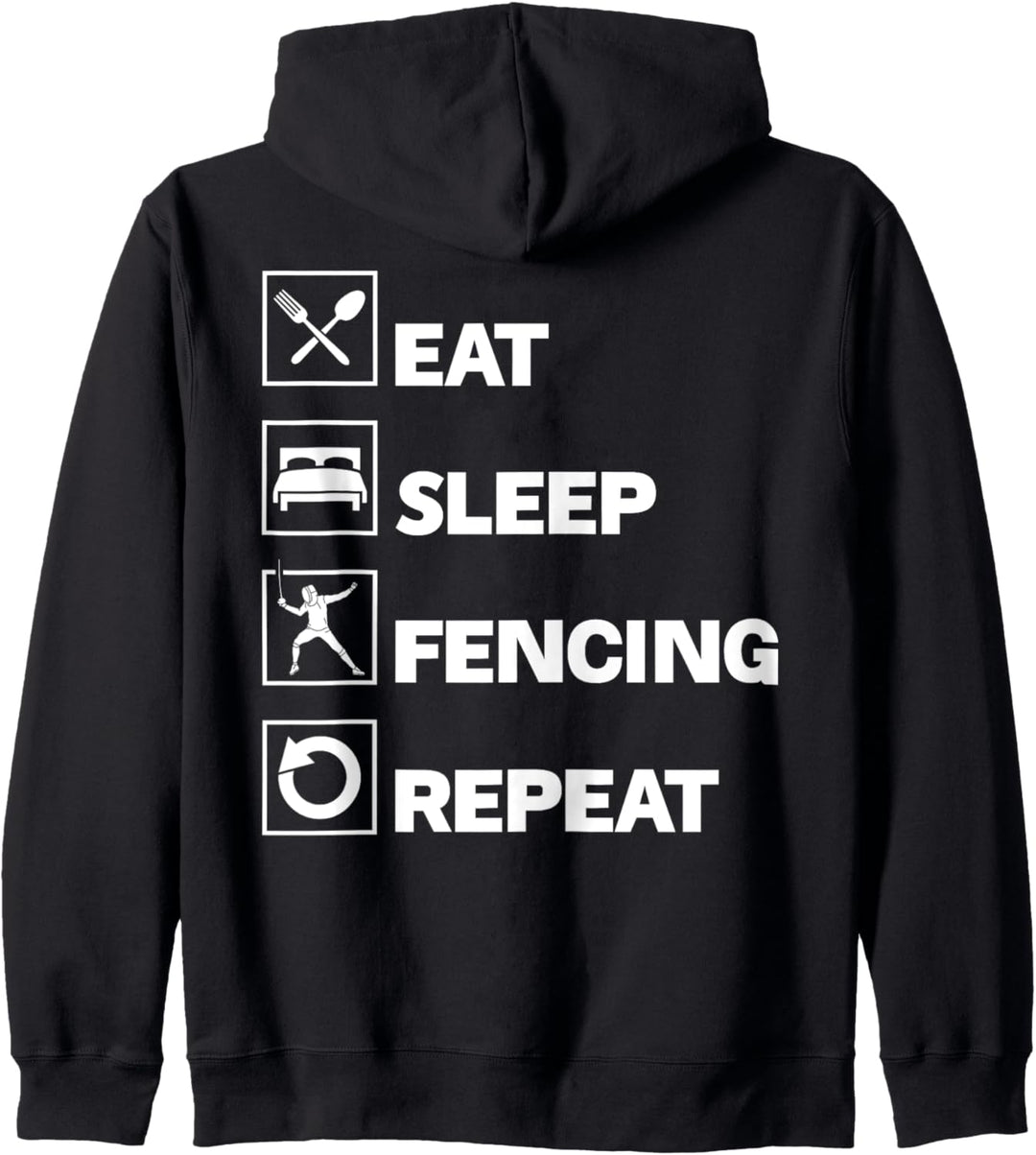 Eat Sleep Fencing Repeat Kapuzenjacke
