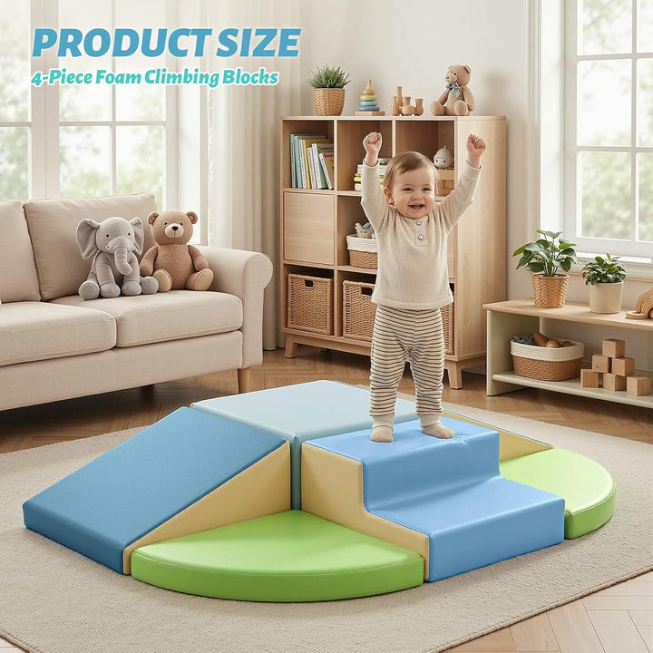 Schaumstoff Bausteine Kinder Klettern Indoor - 6 PCS Softbausteine Riesenbausteine für Baby Motorik