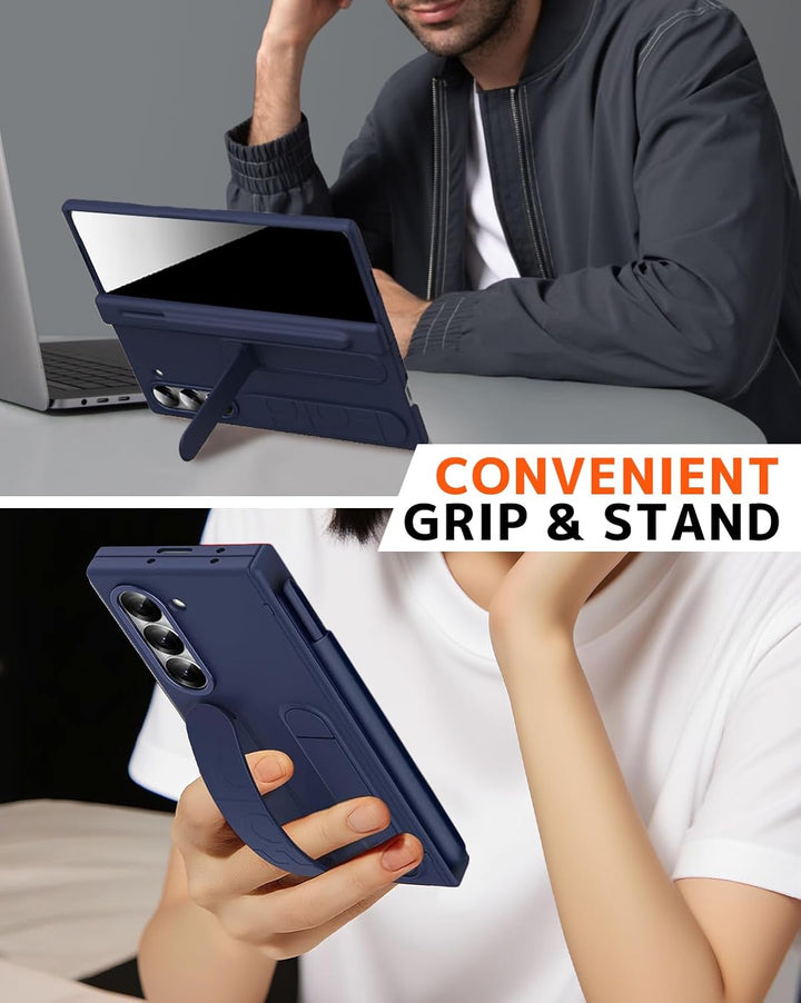 NINKI für Samsung Galaxy Z fold 7 Hülle mit Stift, Anti-Kratzer Displayschutz fold7 Hülle mit Stände