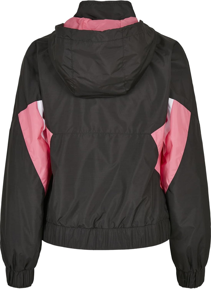 Starter Black Label Damen Ladies Starter Colorblock Halfzip Windbreaker Jacke XS black/pinkgrapefrui