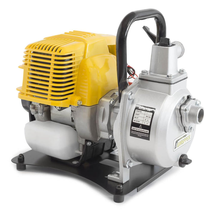 ✦ WASPPER PC107 ✦ Hochleistungs- &amp; Tragbare Benzin Wasserpumpe mit 7500 l/h Förderleistung ✦ 35m Was