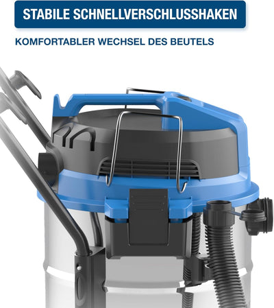 Hyundai Nass- / Trockensauger VCWD1650E, 1600 W, 50l, Edelstahltank, Gebläsefunktion (Staubsauger, W