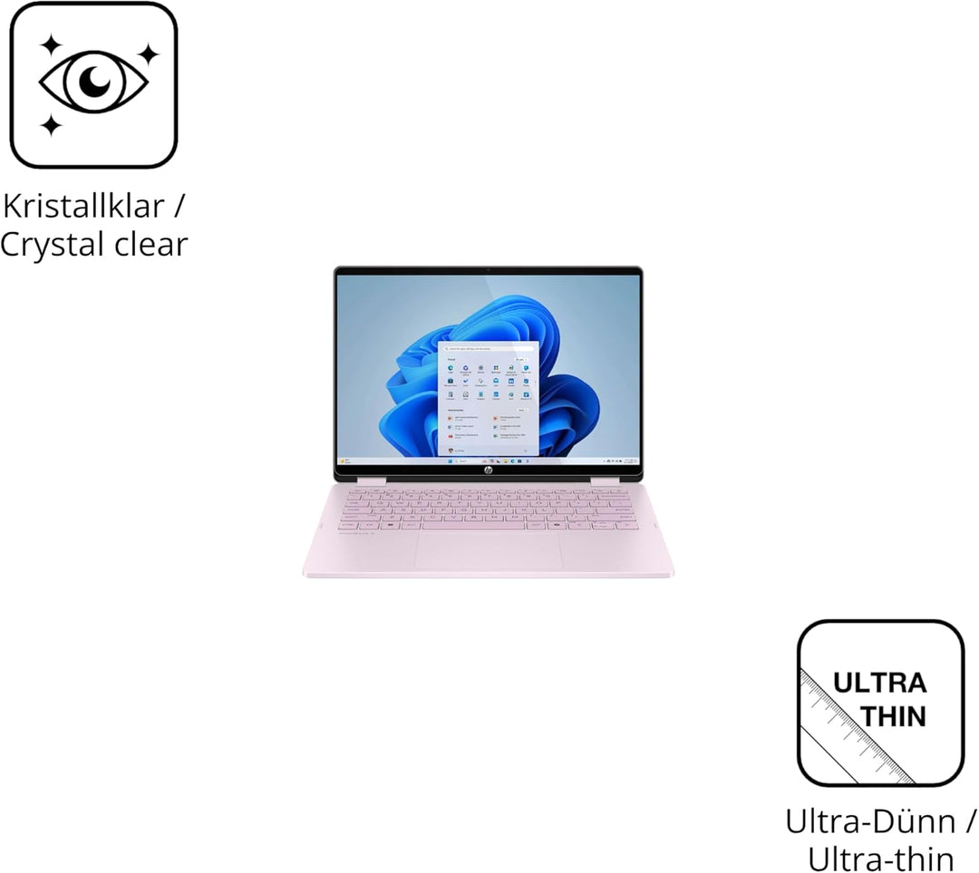 dipos I 2x Schutzfolie klar passend für HP OmniBook 5 Flip 14 FP0765ng Folie Displayschutzfolie, Ult