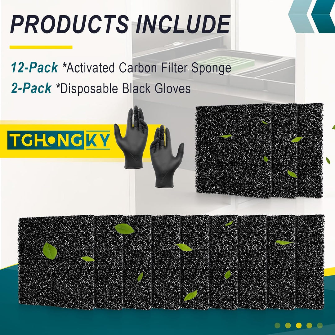 12 Stück Aktivkohlefilter Kompatibel mit Naber 8013335 Ersatzfilter für Naber 8013335 Kohlefilter Kü