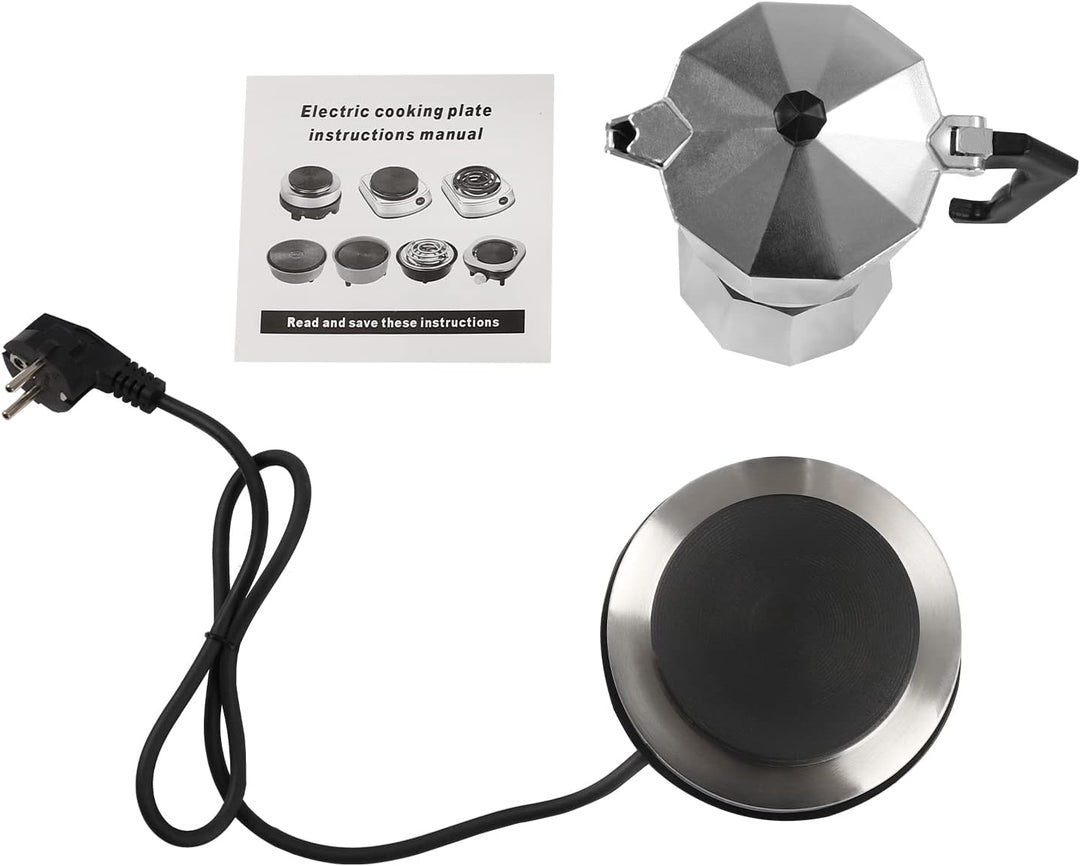 Elektrische Mini Single Hot Plate Espresso Herd (Espresso Maker) – 500W Aluminium Espressokocher Für