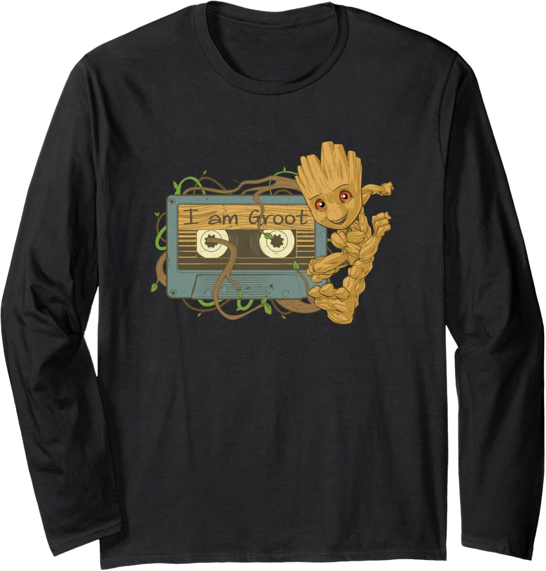 Marvel Guardians of the Galaxy I Am Groot Mixtape Langarmshirt