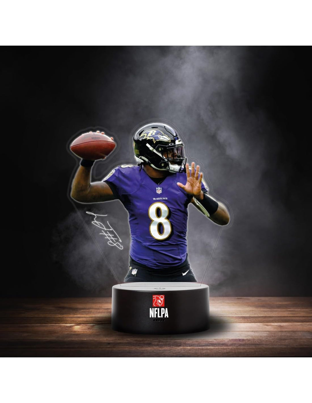 Great Branding Baltimore Ravens NFLPA LED Lampe Licht Logo ** Jackson **, Wechselmodus mit 2 untersc