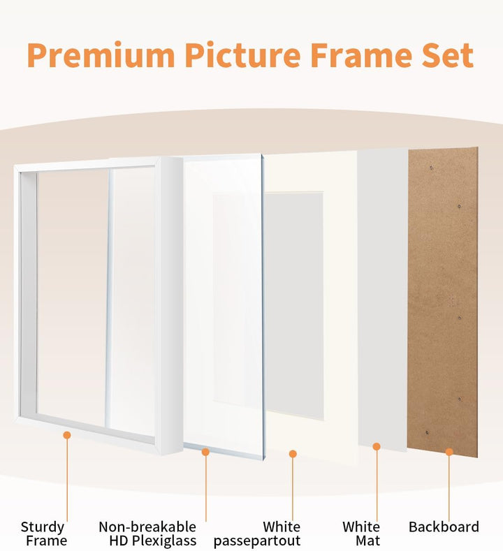 3D Bilderrahmen zum Befüllen Weiss 30x40cm, Holz MDF 3D Objektrahmen mit Glas, 3cm Tiefer Bilderrahm