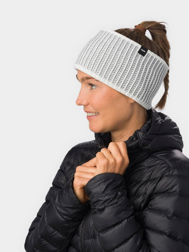 Eisbär Stirnband Herren & Damen Sorrak weiss - Merino Headband Unisex mit Fleece schützt vor Kälte u