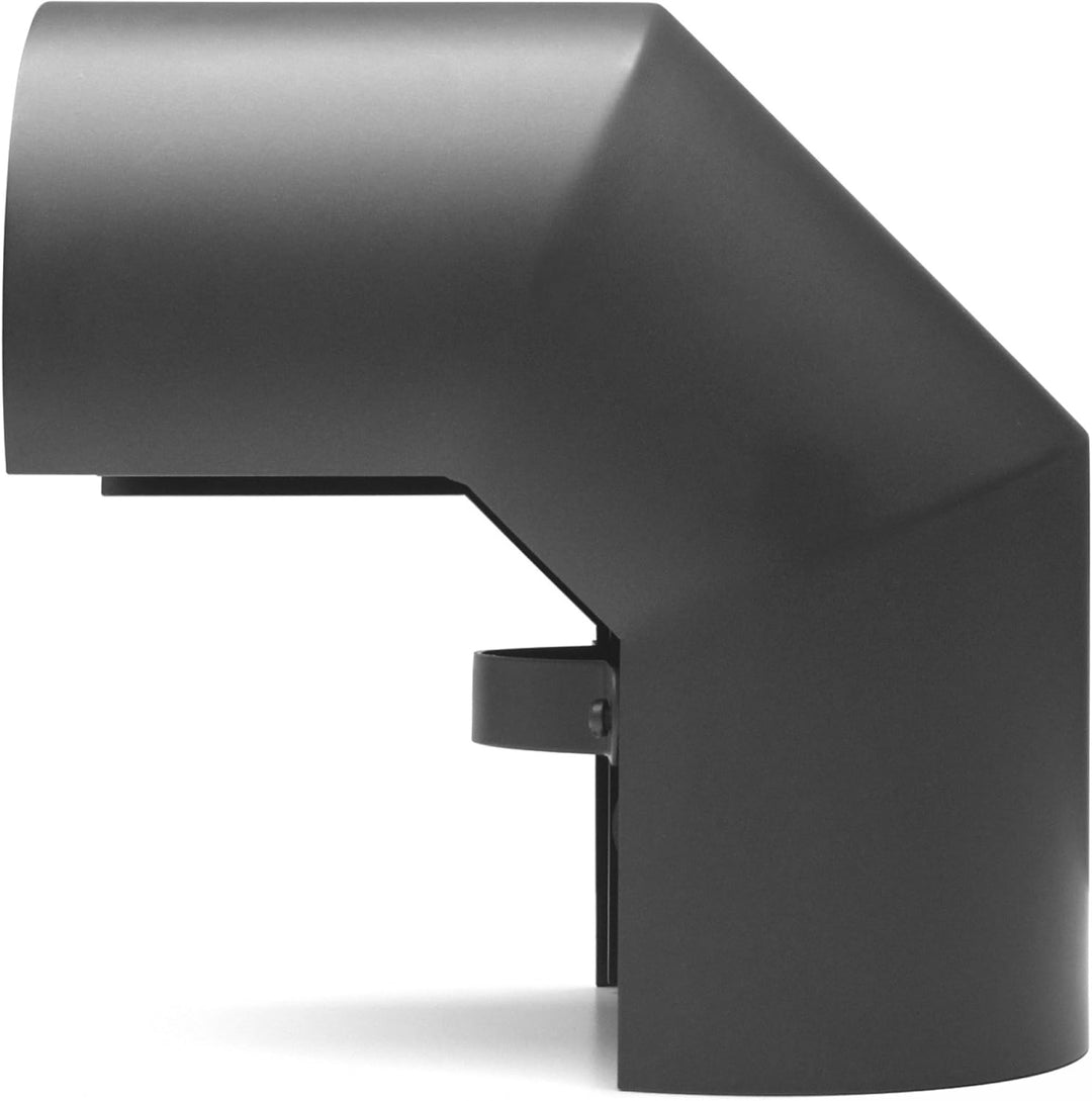 raik Thermoschild für 90° Rauchrohrbogen 150 mm Durchmesser schwarz Stahl 2 mm, Senotherm-beschichte