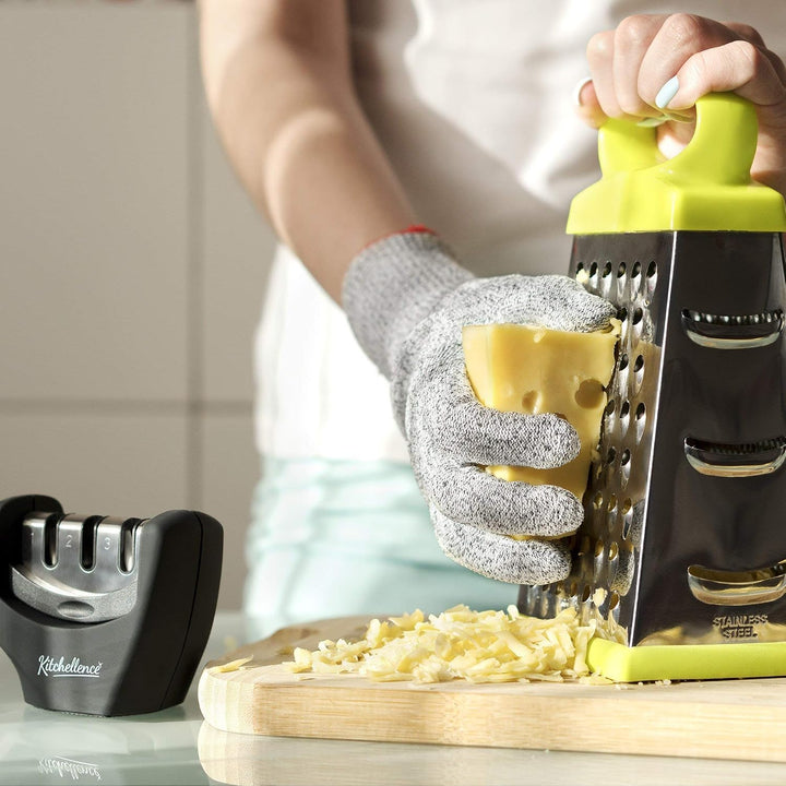 4-in-1-Küchenmesser-Zubehör: 3-stufiger Messerschärfer hilft, Wiederherstellung, Polieren von Klinge