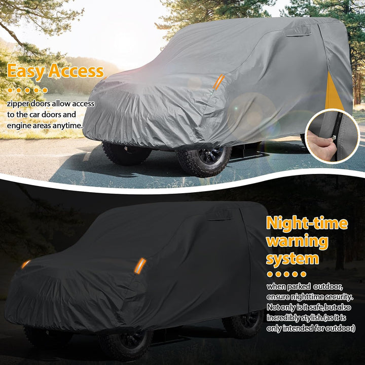 Autoabdeckung Wasserdicht für Land Rover Defender 90 1990-2016, Vollgarage Autoplane Auto Abdeckplan