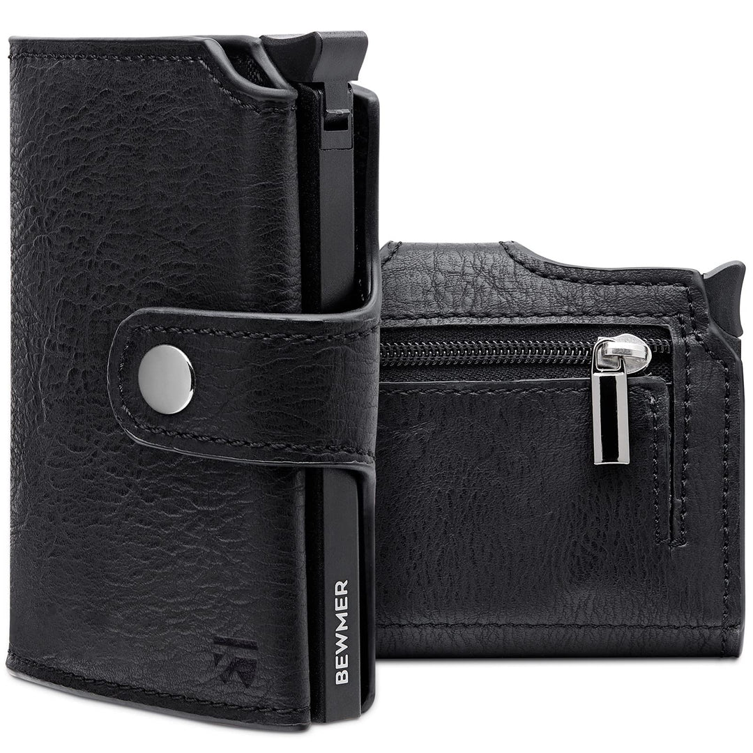 BEWMER 2 Shielded | Herren und Damen Slim Wallet mit RFID-Schutz Anti-Cloning | Kartenetui mit Münzf