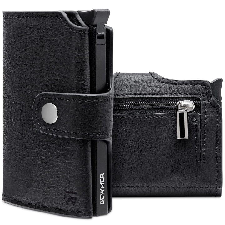 BEWMER 2 Shielded | Herren und Damen Slim Wallet mit RFID-Schutz Anti-Cloning | Kartenetui mit Münzf