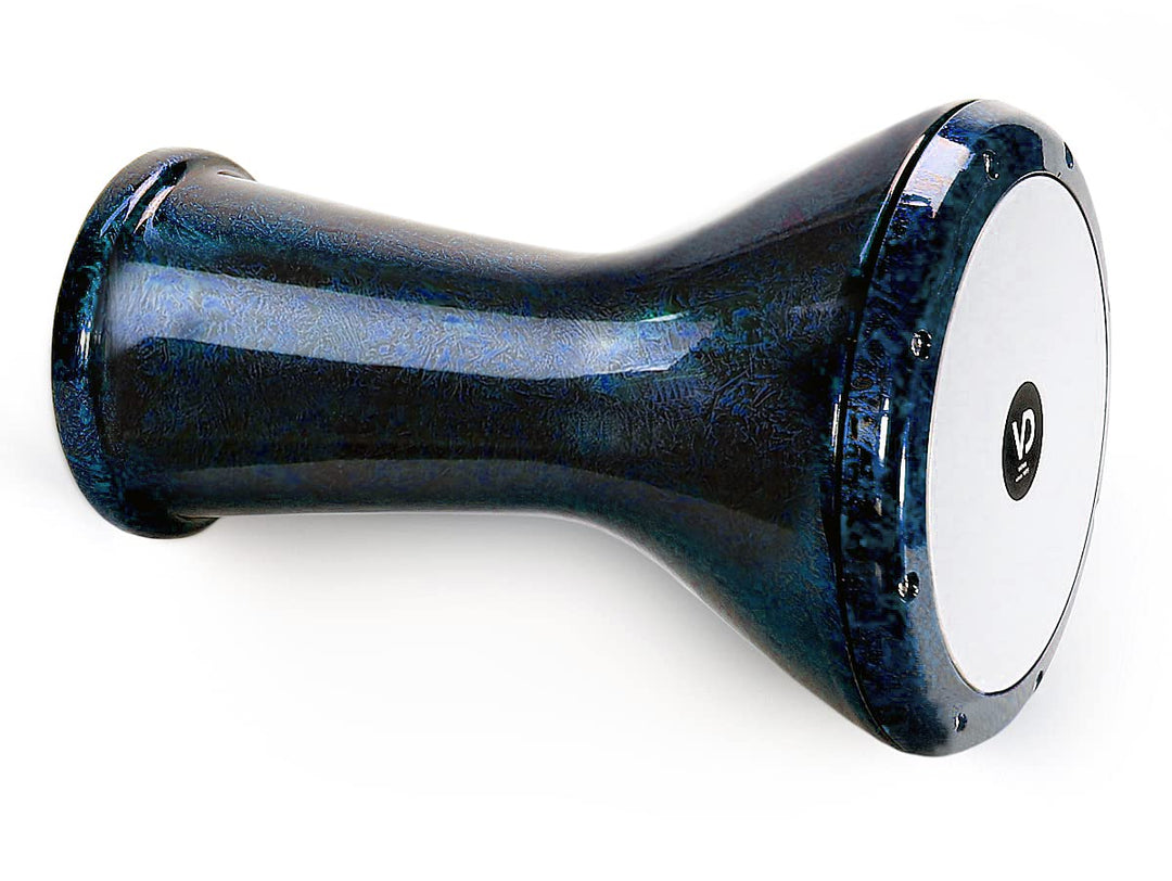 VD Vatan Vatan Profi solo Darbuka Handtrommel Percussion Aluguss Pearl Effekt Blau mit Zubehör, 3022